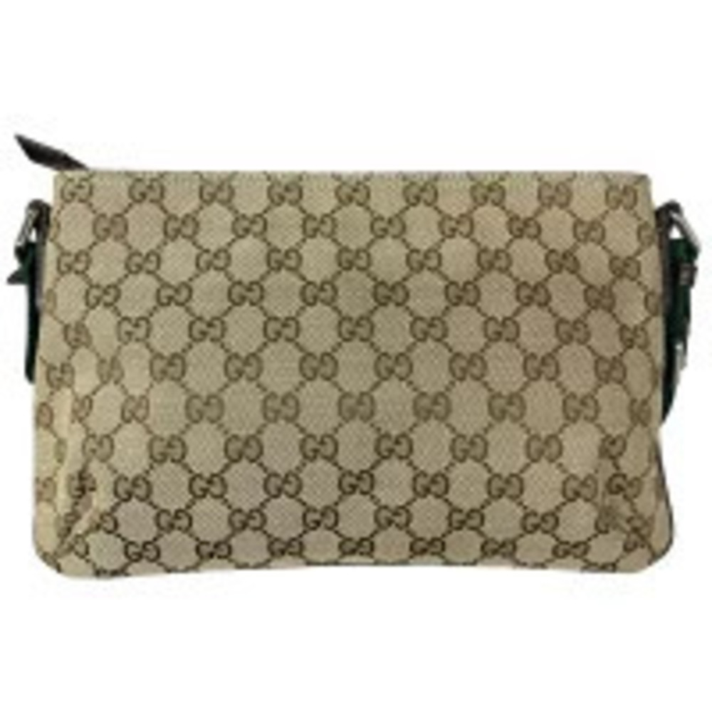 Gucci Canvas Shoulder Pochette Sherry GG Bag Black